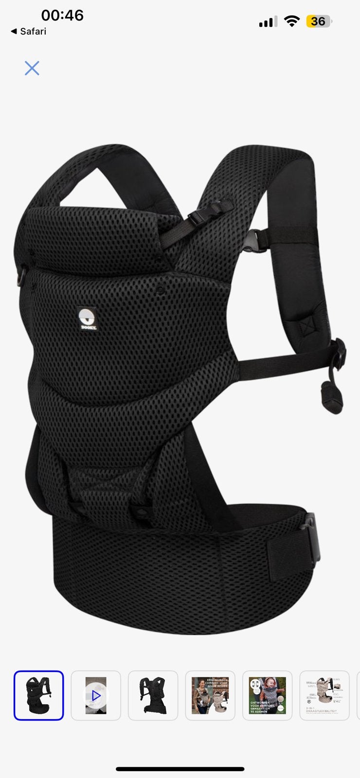 Complete draagset dooky draagzak + gratis baby wrap carrier, Kinderen en Baby's, Babydragers en Draagdoeken, Ophalen, Zo goed als nieuw