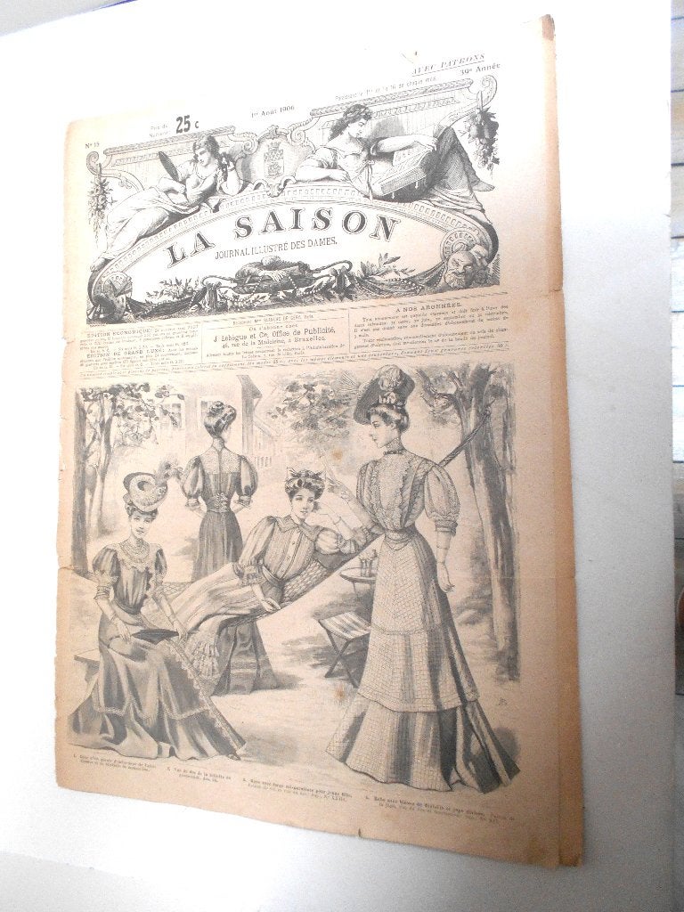 ancien magazine mode La saison 1906, Enlèvement ou Envoi, Avant 1920, Journal ou Magazine