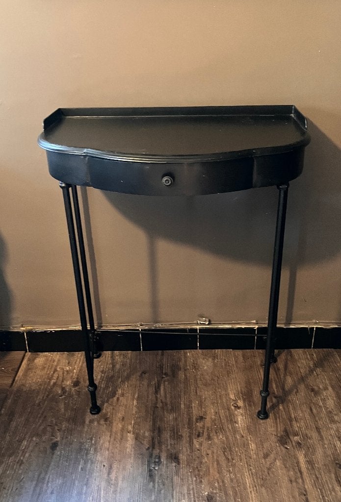 Console noir en métal, Maison & Meubles, Métal, 50 à 100 cm, Comme neuf, Enlèvement