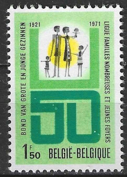 Belgie 1971 - Yvert/OBP 1601 - Grote en Jonge gezinnen (PF), Verzenden, Postfris, Postfris