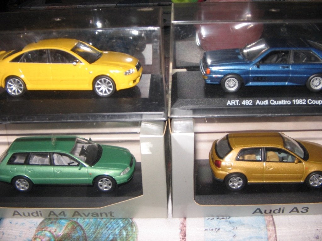 lot van 4 audi modellen op 1/43, Ophalen of Verzenden, Nieuw, Auto, Overige merken