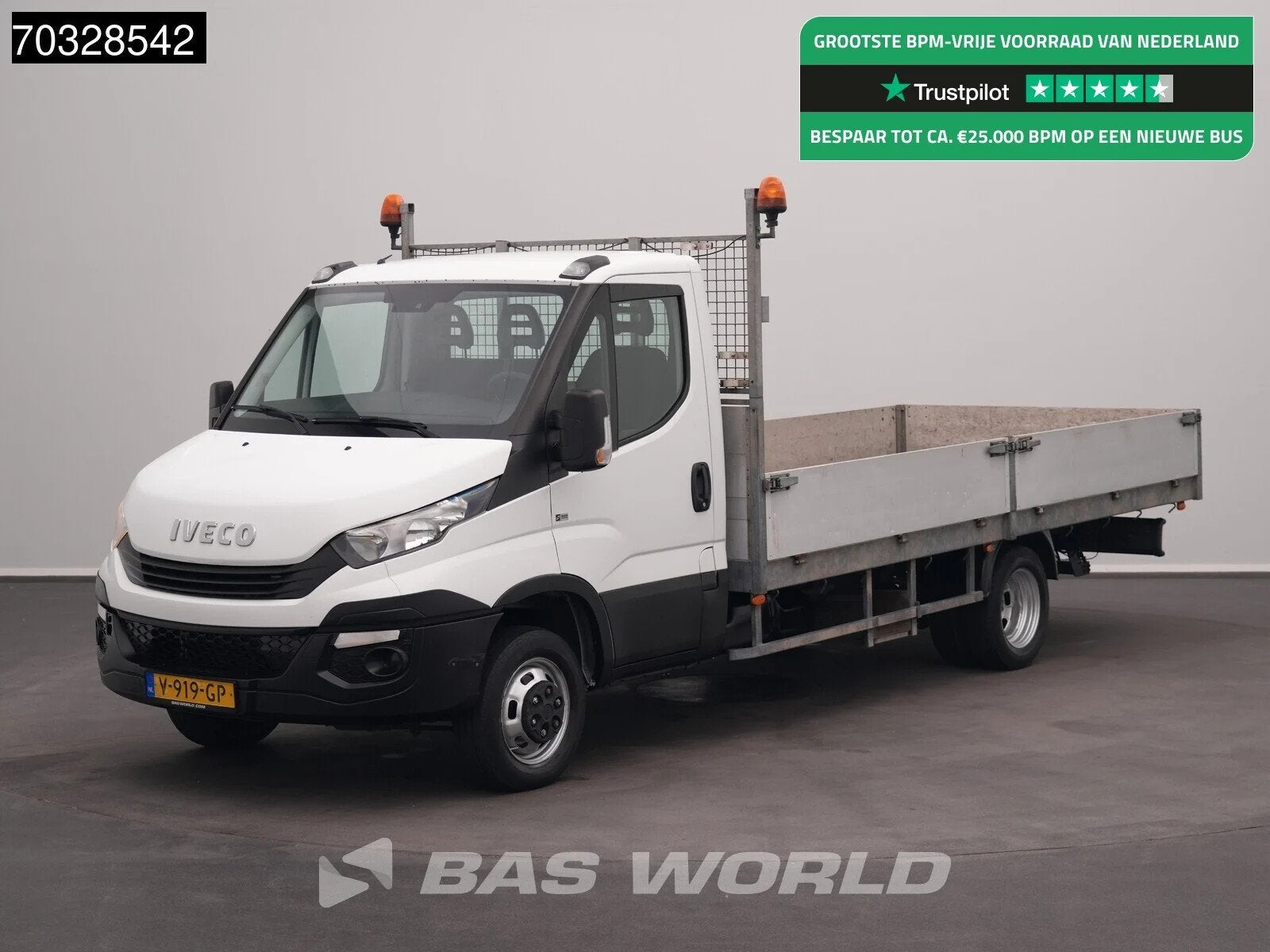 Iveco Daily 40C15 3.0L Dubbellucht Open Laadbak 3,5t Trekhaa, Multifunctioneel stuurwiel, Stof, Gebruikt, 4 cilinders
