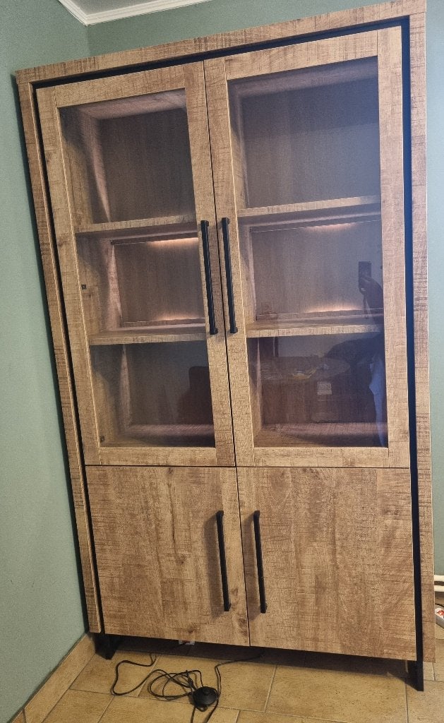 Hoge kast met licht, 25 à 50 cm, Avec porte(s), Comme neuf, 100 à 150 cm