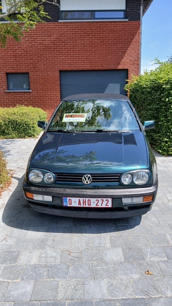 Volkswagen Golf cabrio groen bwj 1994, Auto's, Voorwielaandrijving, Stof, Zwart, 3 deurs