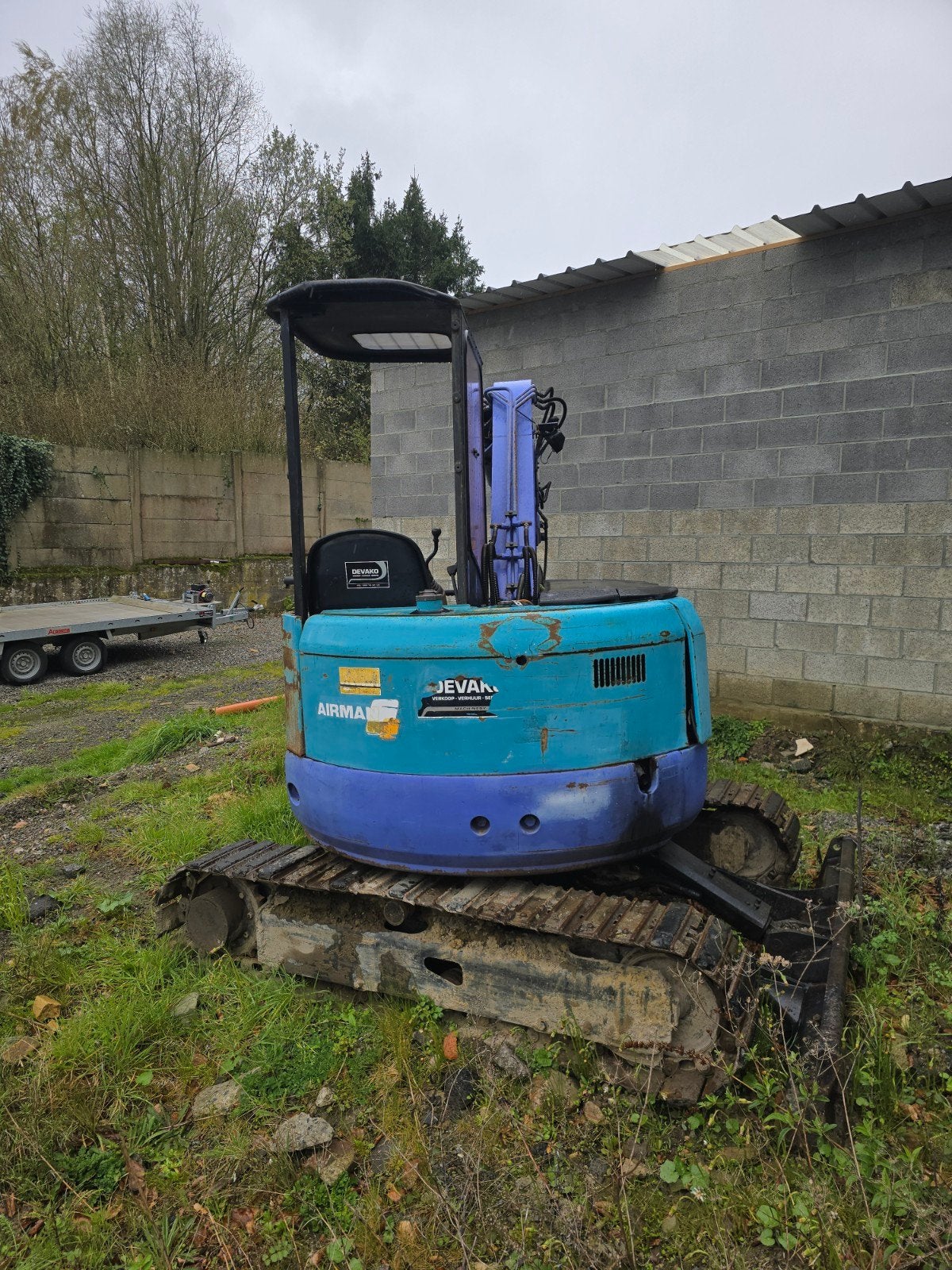 A vendre mini pelle de marque hermans 4t avec 1 bacs, Enlèvement, Excavatrice