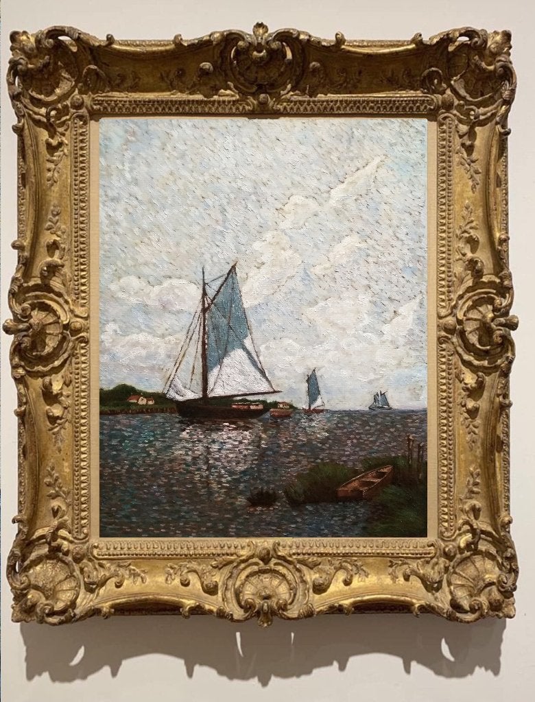 "Zeilen"  Impressionistisch schilderij, Antiek en Kunst, Kunst | Schilderijen | Klassiek, Maritiem / water, Impressionistisch