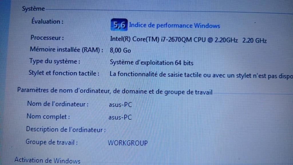 Asus N53S, Asus, Enlèvement ou Envoi, 16 pouces ou plus, 8 GB