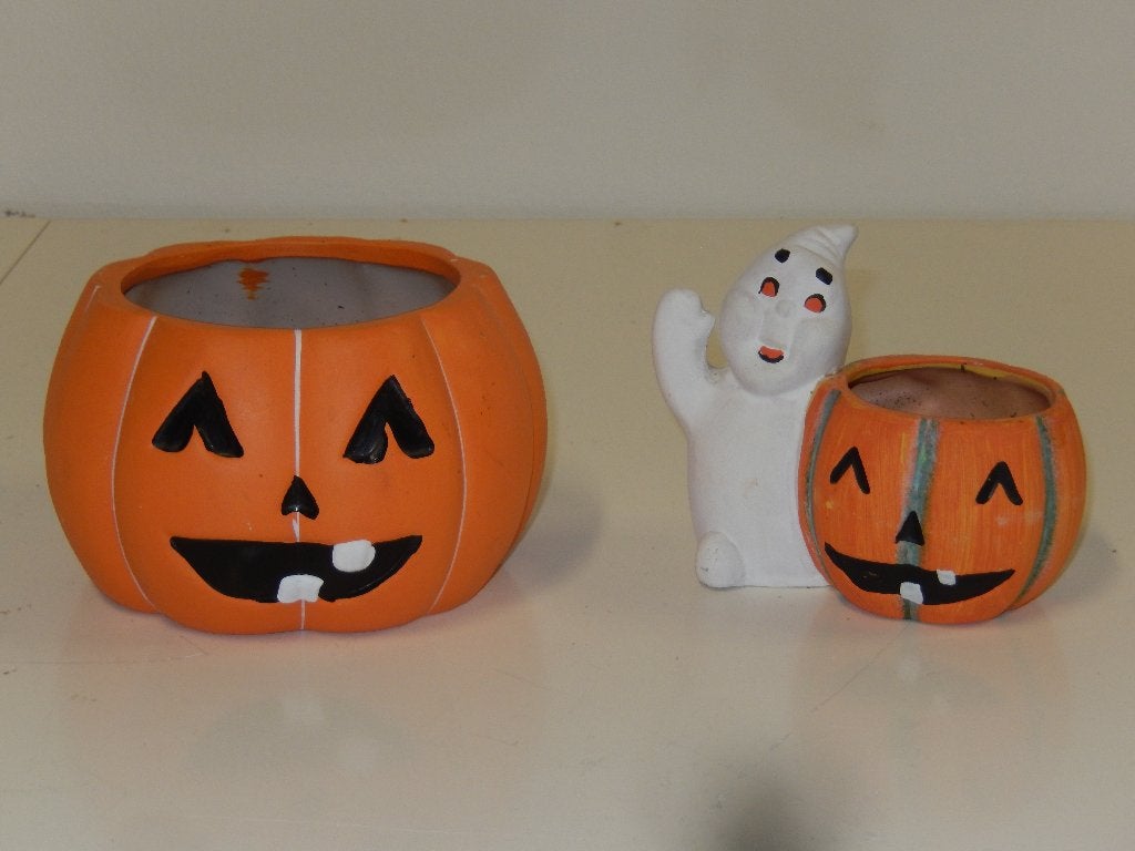 HALLOWEEN BLOEMPOTJES, Tuin en Terras, Rond, Ophalen of Verzenden, Zo goed als nieuw, Balkon