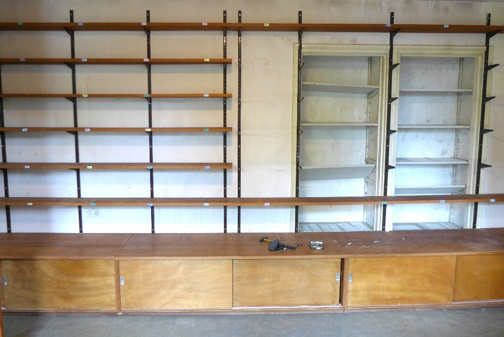 armoire murale modulaire vintage du milieu du siècle 545 cm, Métal, 300 cm ou plus, Enlèvement, Utilisé