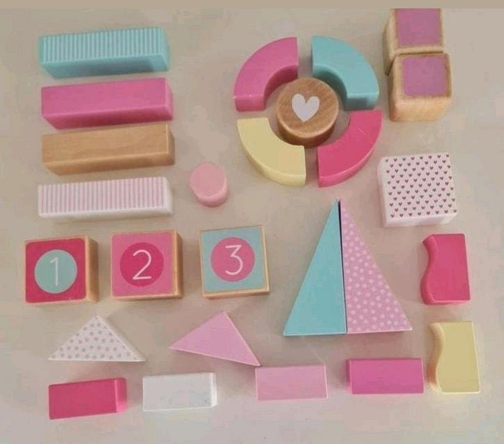 Houten speelgoed : houten blokken ( 24 stuks ), Kinderen en Baby's, Ophalen of Verzenden