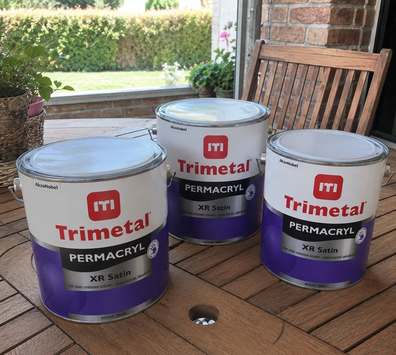 Satijnverf voor trimetal, Ophalen, Zo goed als nieuw, Verf