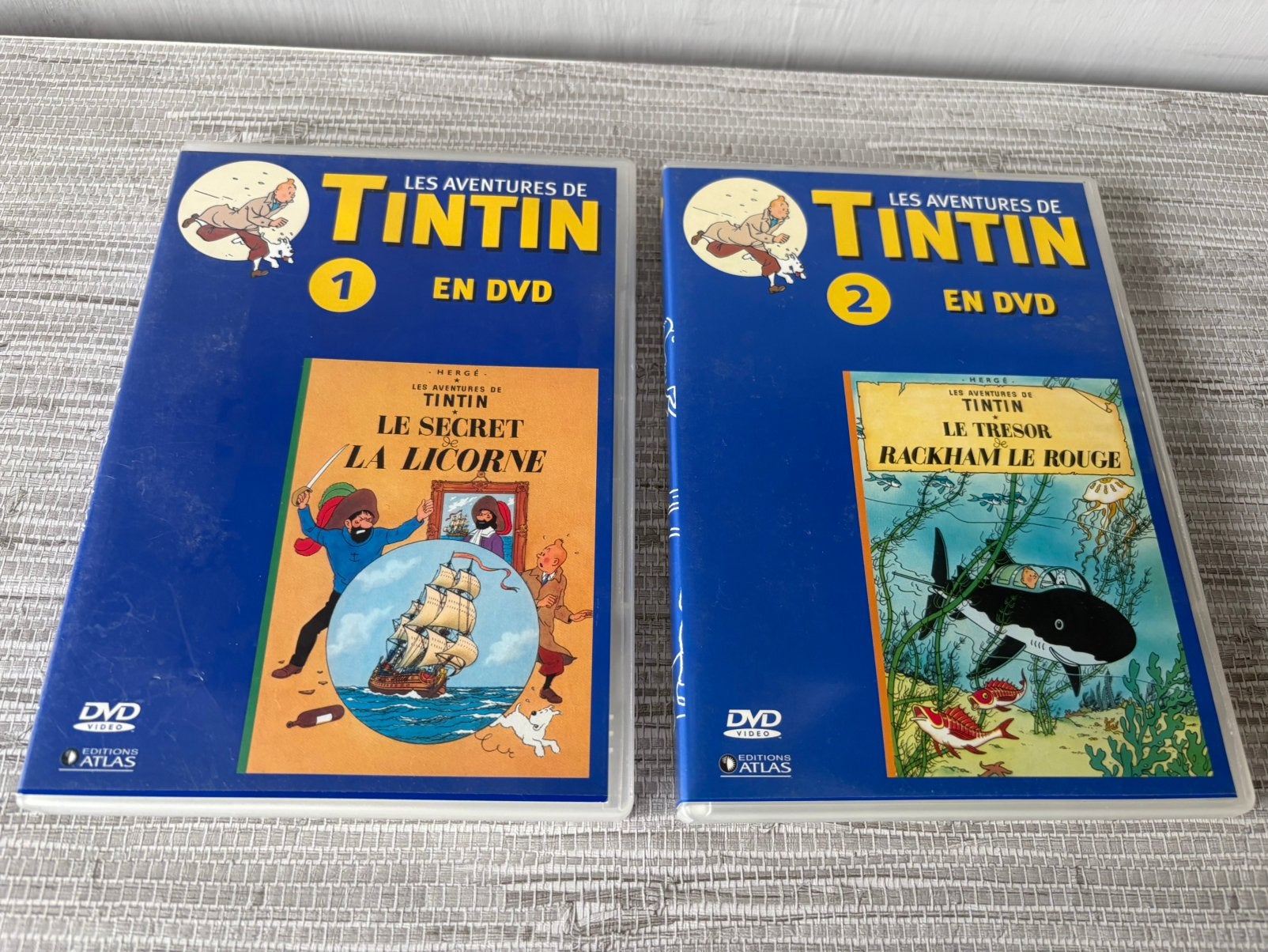 2 DVD  « TINTIN », Enlèvement ou Envoi, Comme neuf