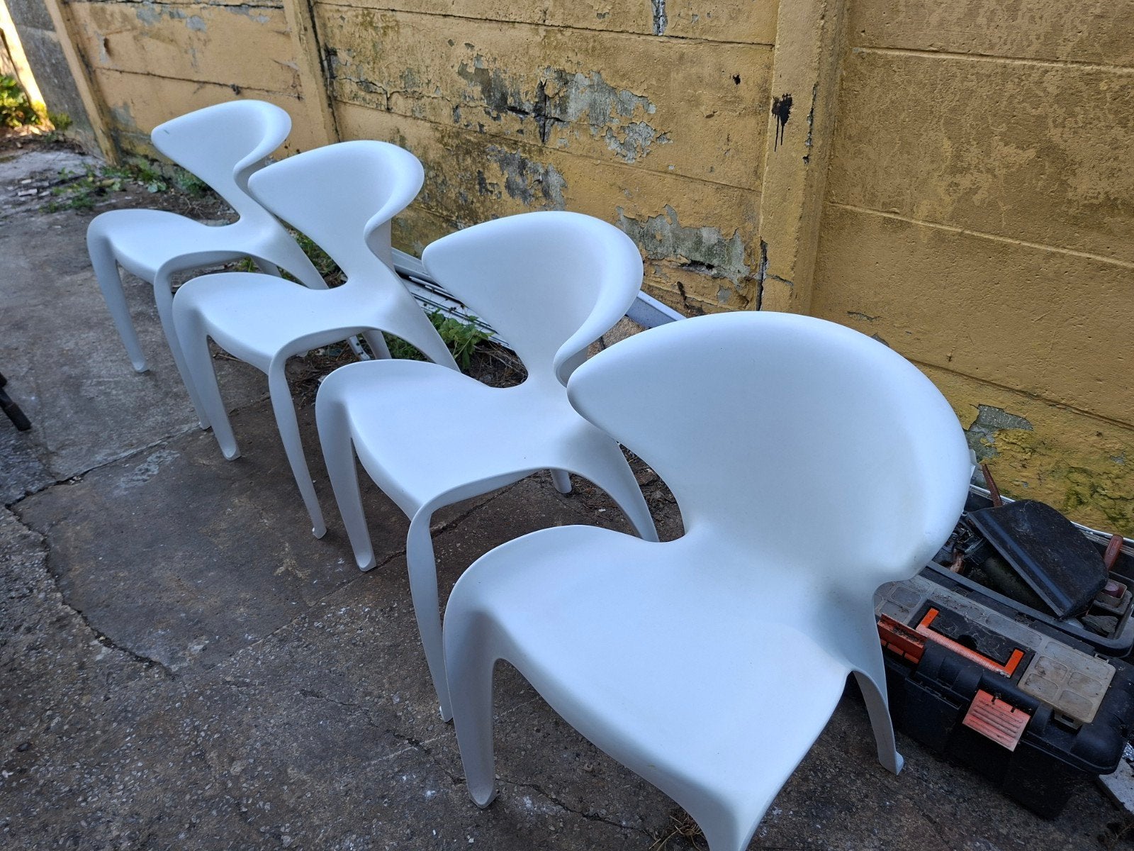 chaises Heller Willam Sawaya, Enlèvement, Utilisé, Plastique, Empilable