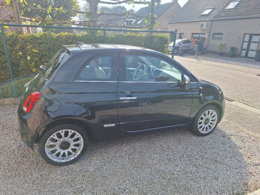 Fiat 500 Lounge, Auto's, Stof, Euro 6, Zwart, Handgeschakeld