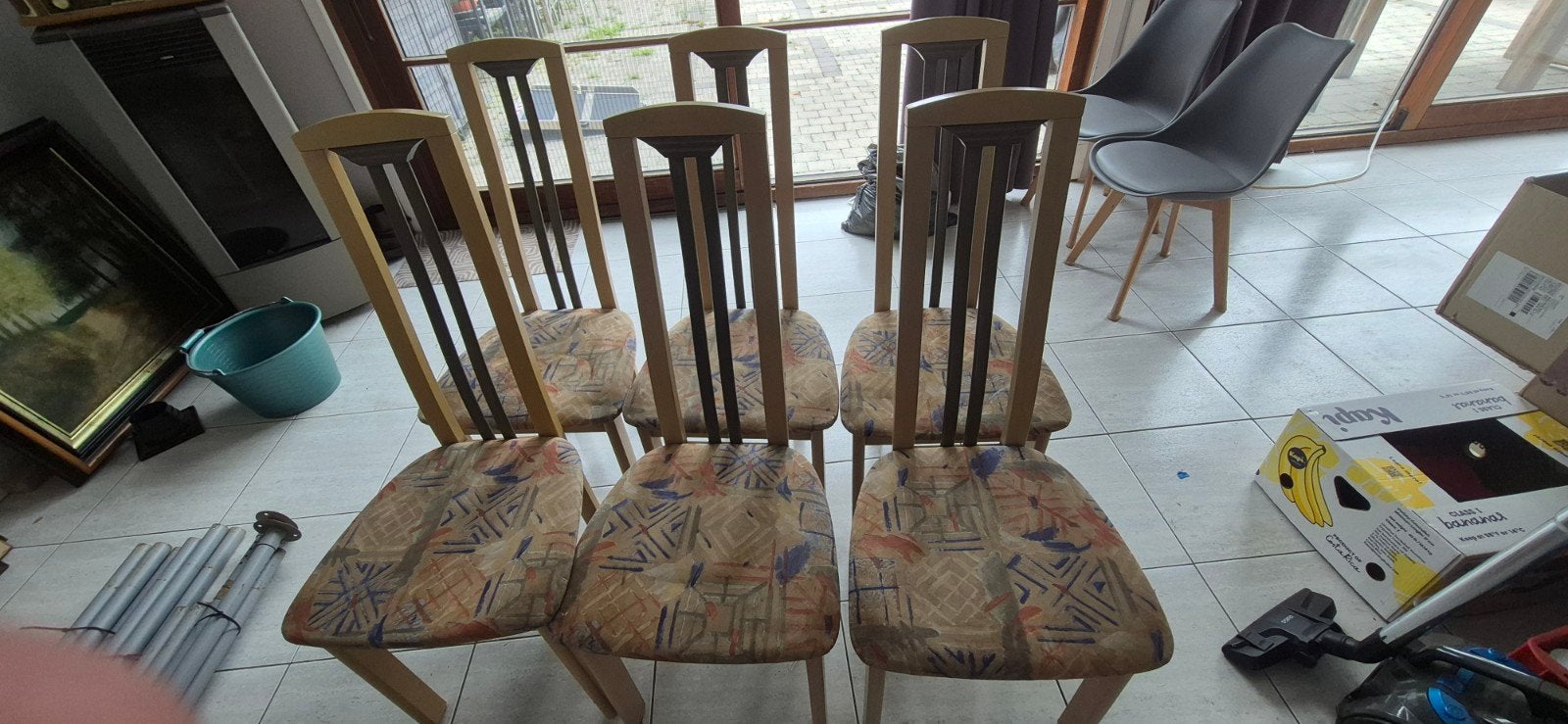 Gratis 6 houten eetkamerstoelen – set van 6, Enlèvement, Utilisé