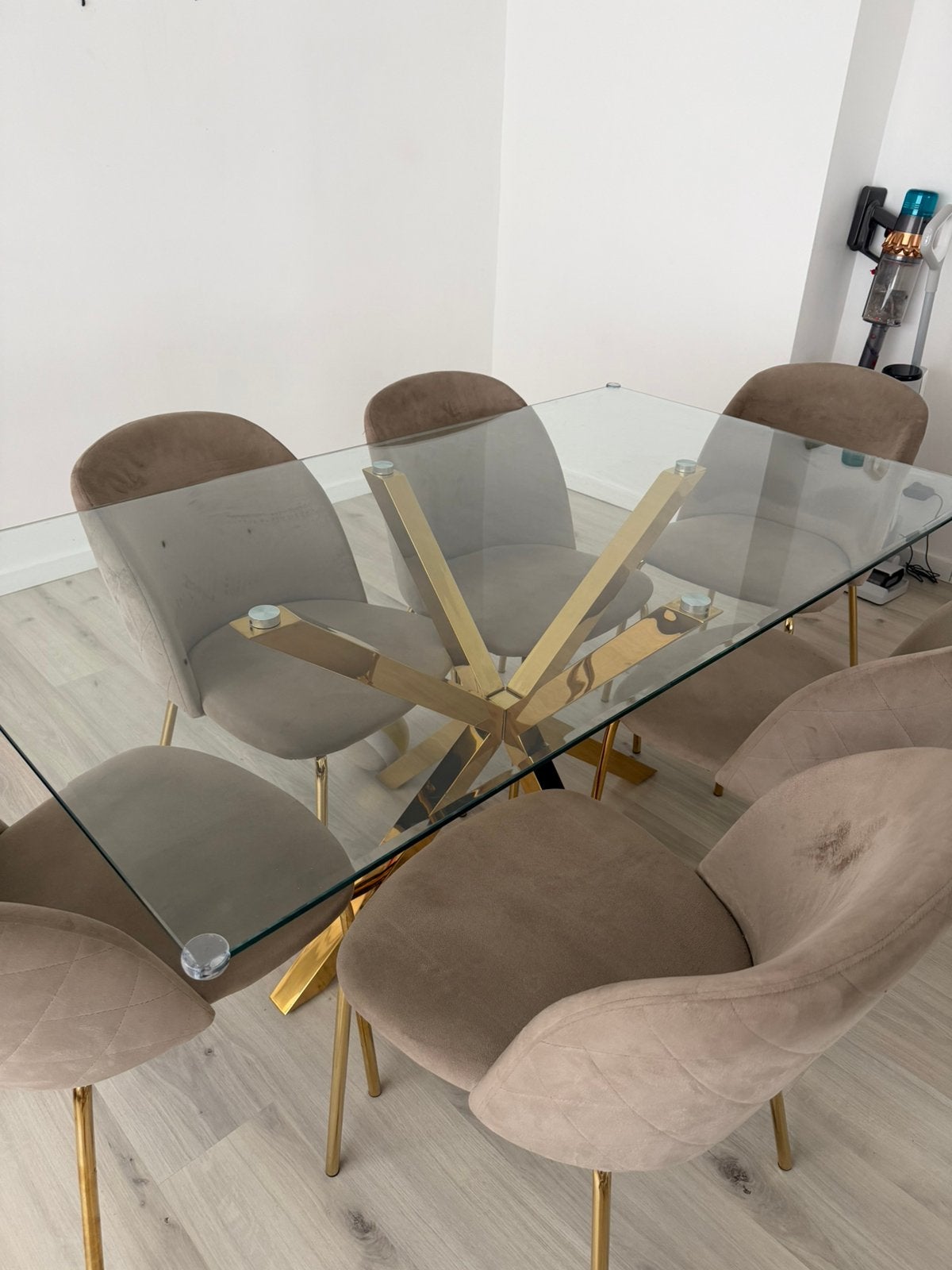 Eet tafel plus stoelen, Huis en Inrichting, Tafels | Eettafels, Ophalen, Zo goed als nieuw