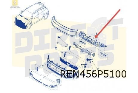 Renault R4 EV (6/25-) voorbumper onderspoiler Origineel! 638, Autos : Pièces & Accessoires, Neuf, Renault, -, -