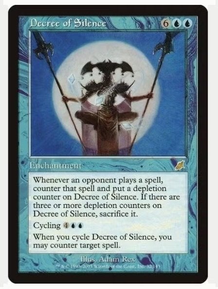 Decree of Silence - SCG - MTG - +/- NM, Hobby en Vrije tijd, Verzamelkaartspellen | Magic the Gathering, Ophalen of Verzenden