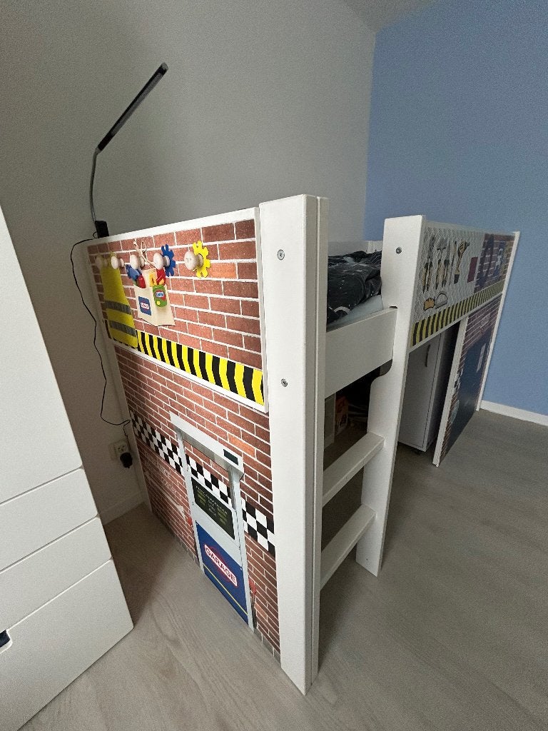 Lifetime halfhoogslaper - wit met/zonder panelen autogarage, Kinderen en Baby's, Ophalen, Halfhoogslaper