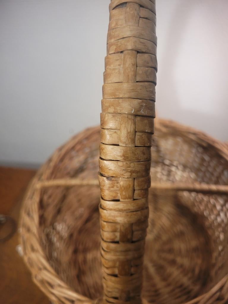 Panier organisateur osier rond vintage, Enlèvement ou Envoi, Osier, Rond, Panier