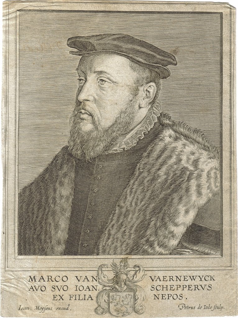 Pieter de Jode v. Ioannes Meyssens "Marcus van Vaernewijck", Antiek en Kunst, Ophalen, Portret, 1600 - 1699, Gravure