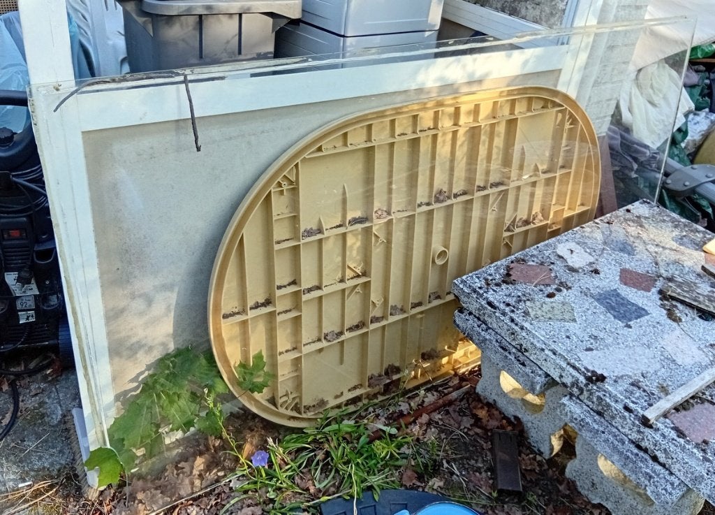 Gratis glasruit/plaat 1 *2 meter., Ophalen, Gevelraam of Ruit, Gebruikt, 80 tot 120 cm