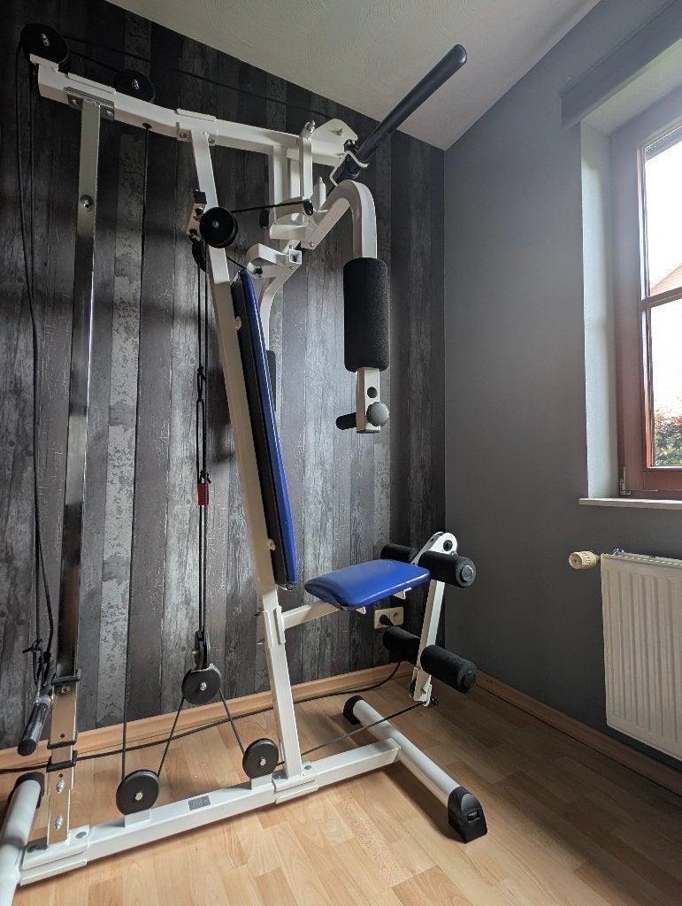 Kettler Krachtstation + gewichten en bijbehorende, Sport en Fitness, Ophalen, Zo goed als nieuw, Rug, Krachtstation