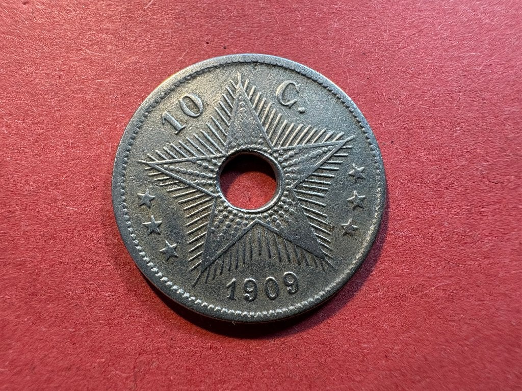 Congo Belge - 10 centimes 1909 (#295#), Timbres & Monnaies, Enlèvement ou Envoi, Métal, Monnaie en vrac