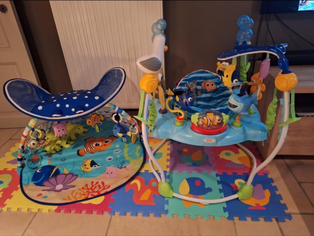 Bright Starts Nemo jumper + bijpassende speelmat, Ophalen