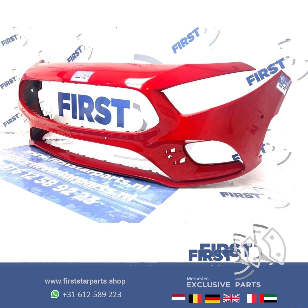 W177 BUMPER Mercedes A Klasse AMG VOORBUMPER WIT GRIJS ZWART, Gebruikt, -, Voor, Ophalen of Verzenden