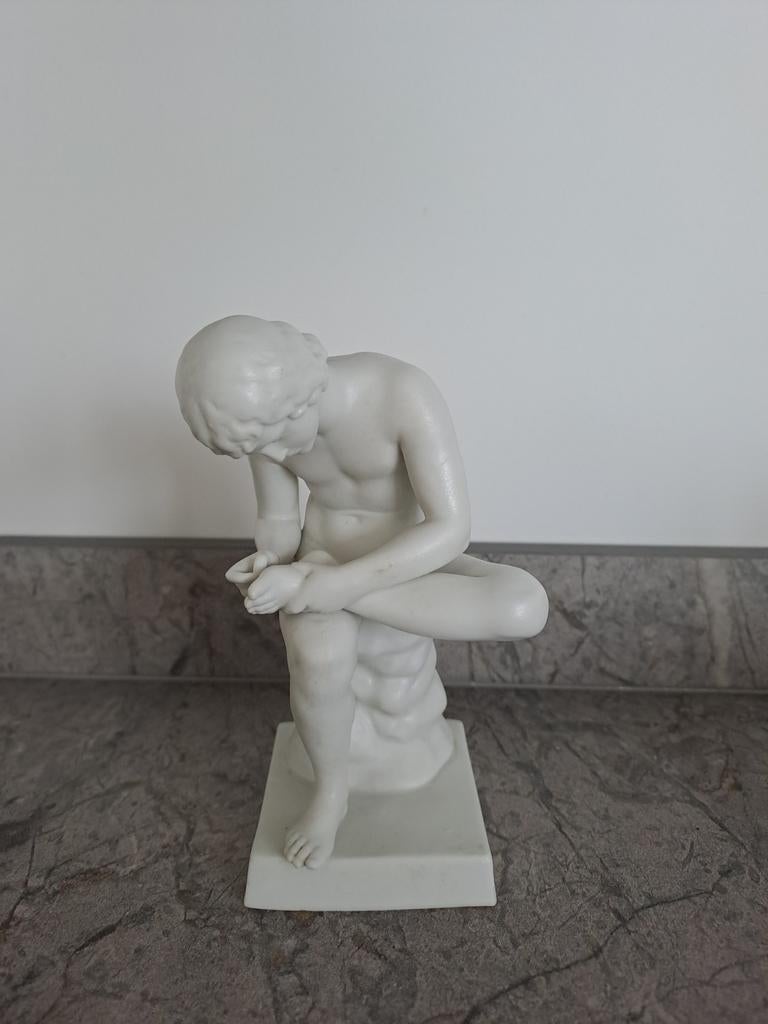 Spinario, Antiek en Kunst, Ophalen, Geglazuurd, 20 - 50 cm, Beeld