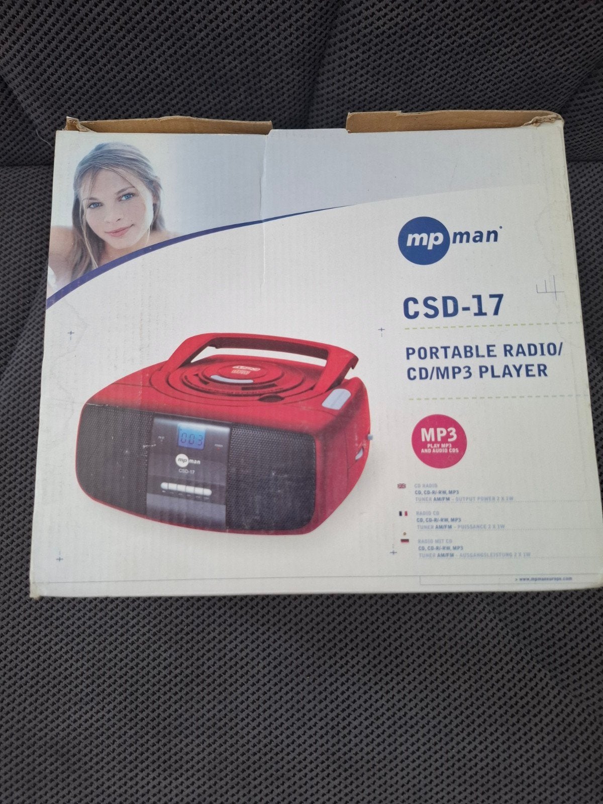 NIEUW mpman CSD-17 draagbare radio/cd-speler - rood, Ophalen