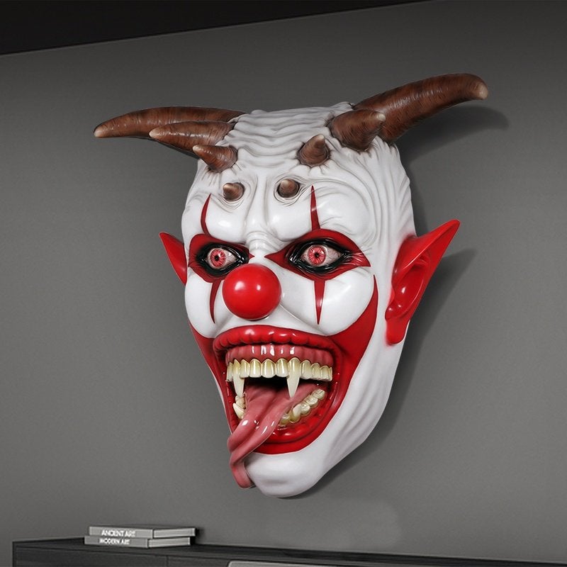 Décoration murale de clown - 152 cm - masque, Enlèvement, Neuf
