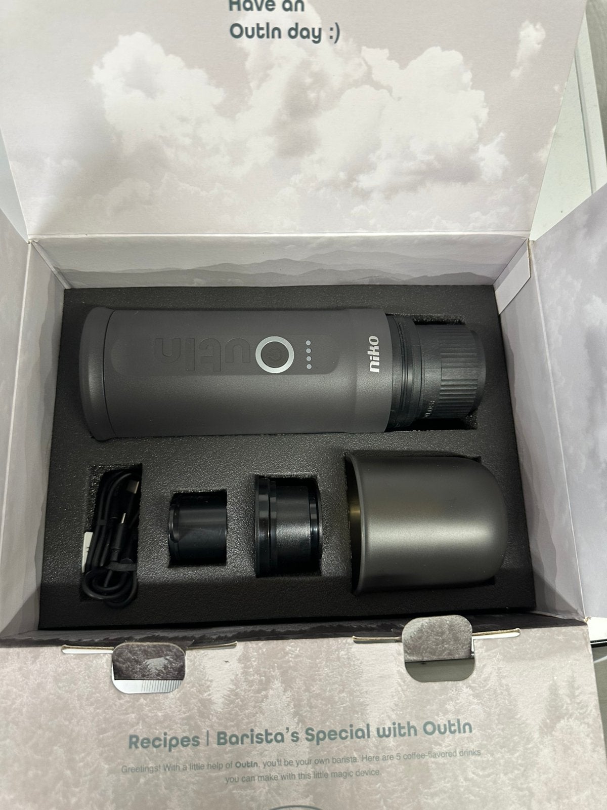 Nano Portable Espresso Machine (Space Grey), Electroménager, Cafetières, Enlèvement ou Envoi, Neuf, Cafetière, Café moulu
