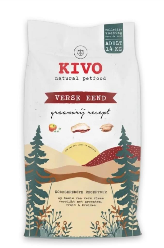 Kivo hondenbrokken eend/groenten, Dieren en Toebehoren, Ophalen, Hond