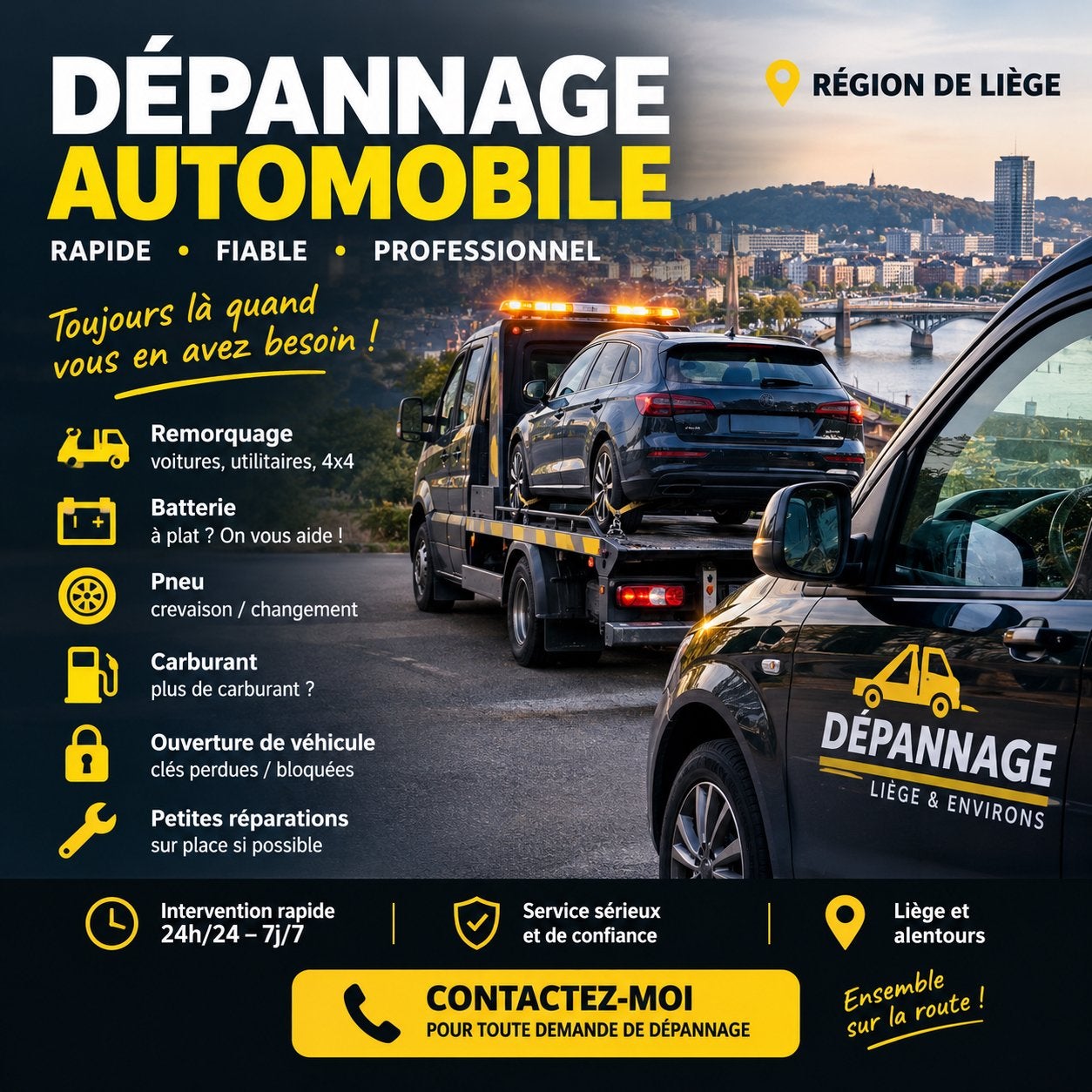 Remorquage region de liège, Enlèvement ou Envoi