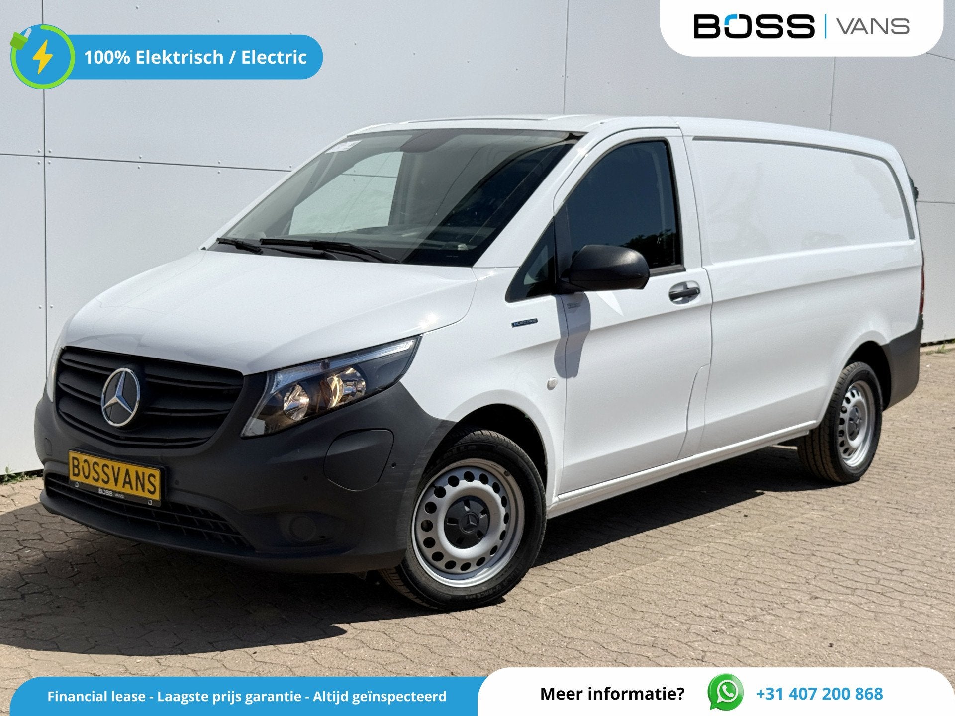 Mercedes-Benz eVito 112 66kWh L2 Elektrisch 94.9% (SOH) 280-, Auto's, Stof, Zwart, Mercedes-Benz, 5 deurs