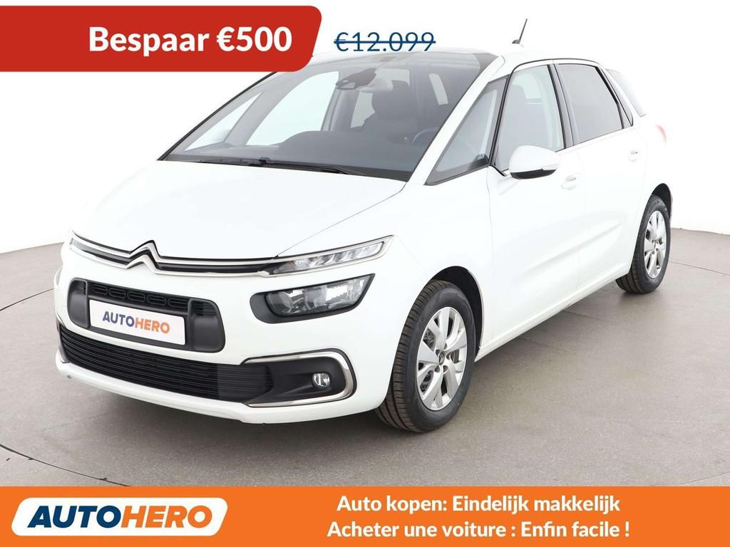 Citroën C4 Spacetourer 1.5 Blue-HDi Selection (bj 2020), Auto's, Stof, Gebruikt, 1481 kg, Wit