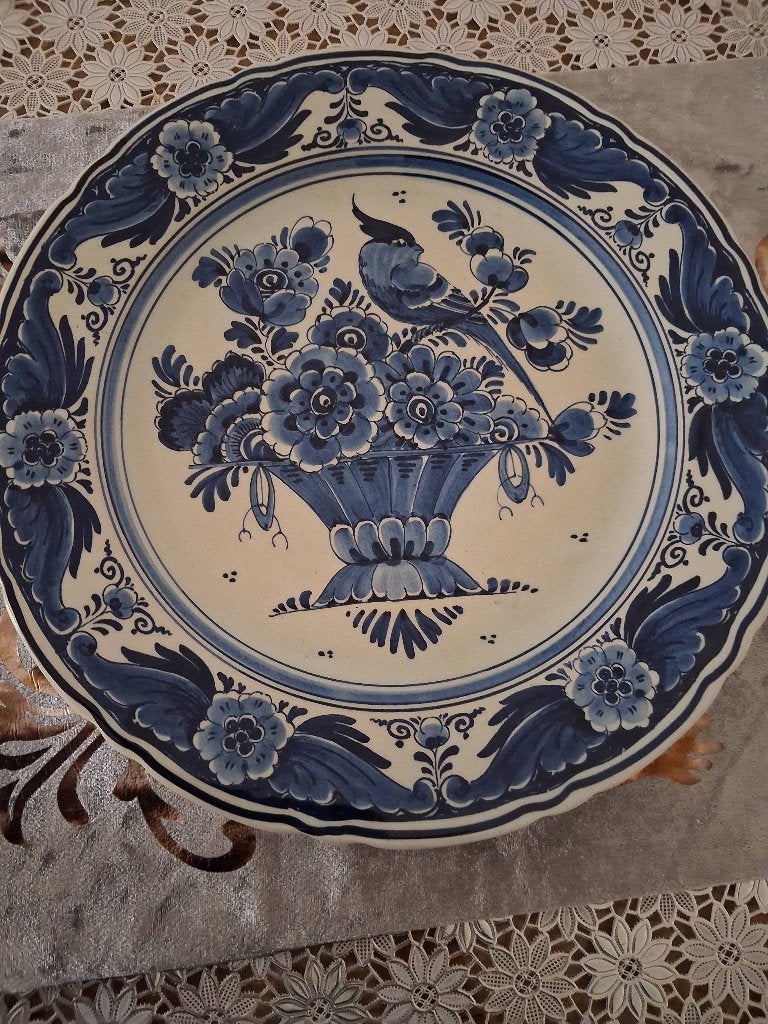 Assiette decorative delft blauw, Verzamelen, Ophalen, Gebruikt