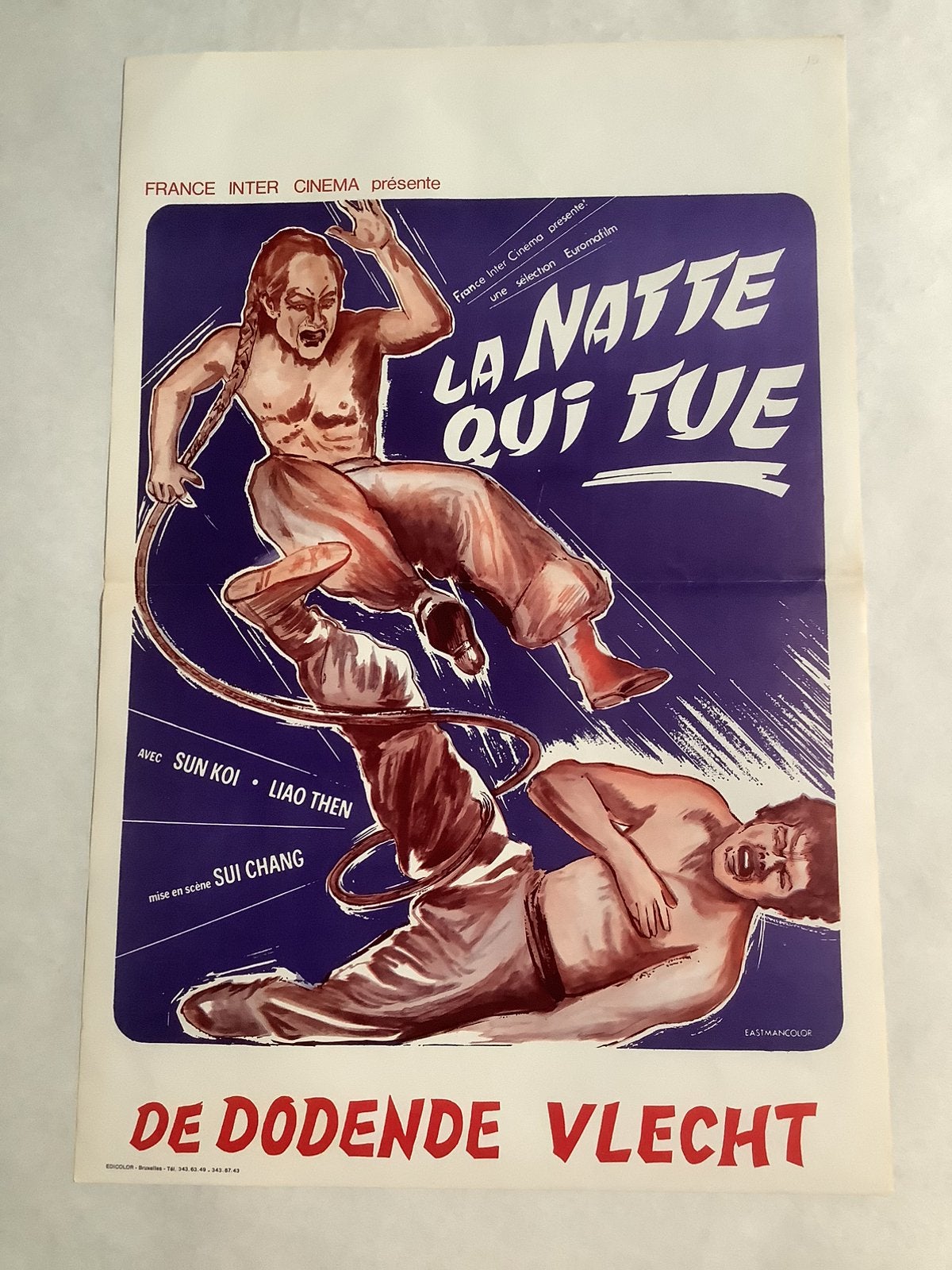 Affiche du film LA NATTE QUI TUBE 36-54 cm, Enlèvement ou Envoi, Comme neuf
