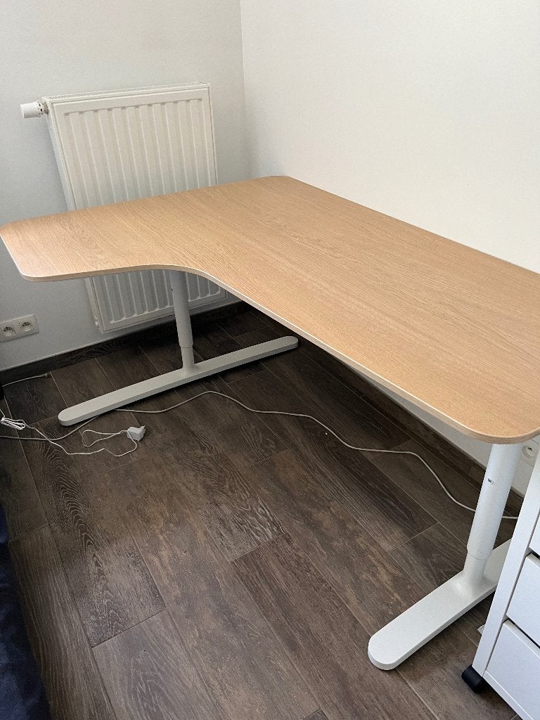Bureau spacieux, 160 cm, Autres types, Comme neuf, Bois