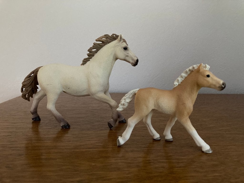 Schleich paard en veulen, Ophalen of Verzenden, Zo goed als nieuw, Paard, Beeldje of Figuurtje