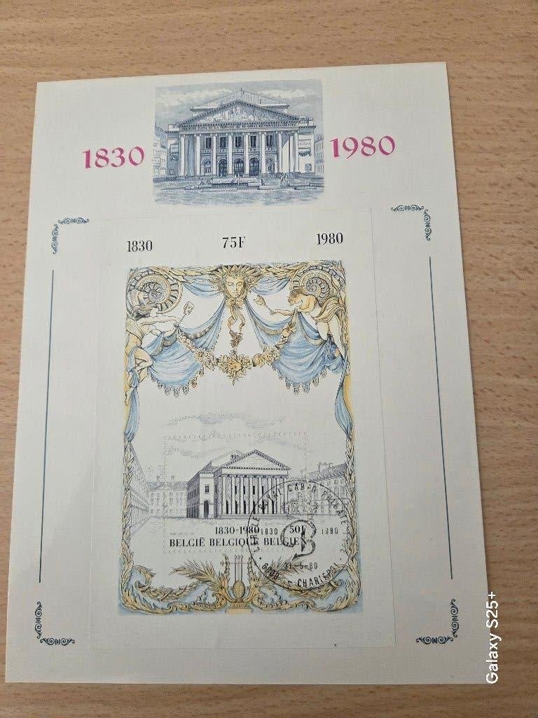 Feuillet commémoratif " 150 ans indépendance  Belgique, Enlèvement, Affranchi, Autres thèmes