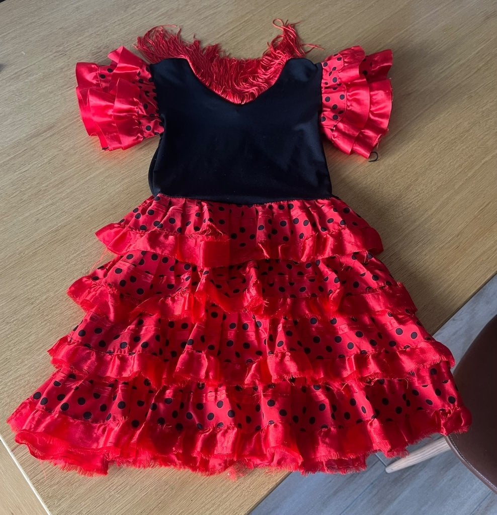 Flamenco verkleedjurk, Ophalen, Gebruikt