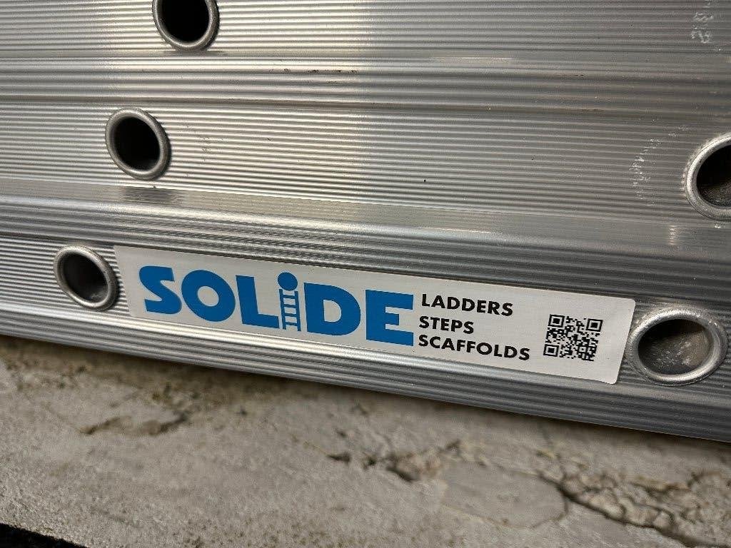 Ladder 3x16 - 9.7 m - stabilisatiebalk - Merk SOLIDE, Ophalen, Nieuw, Ladder, Opvouwbaar of Inschuifbaar
