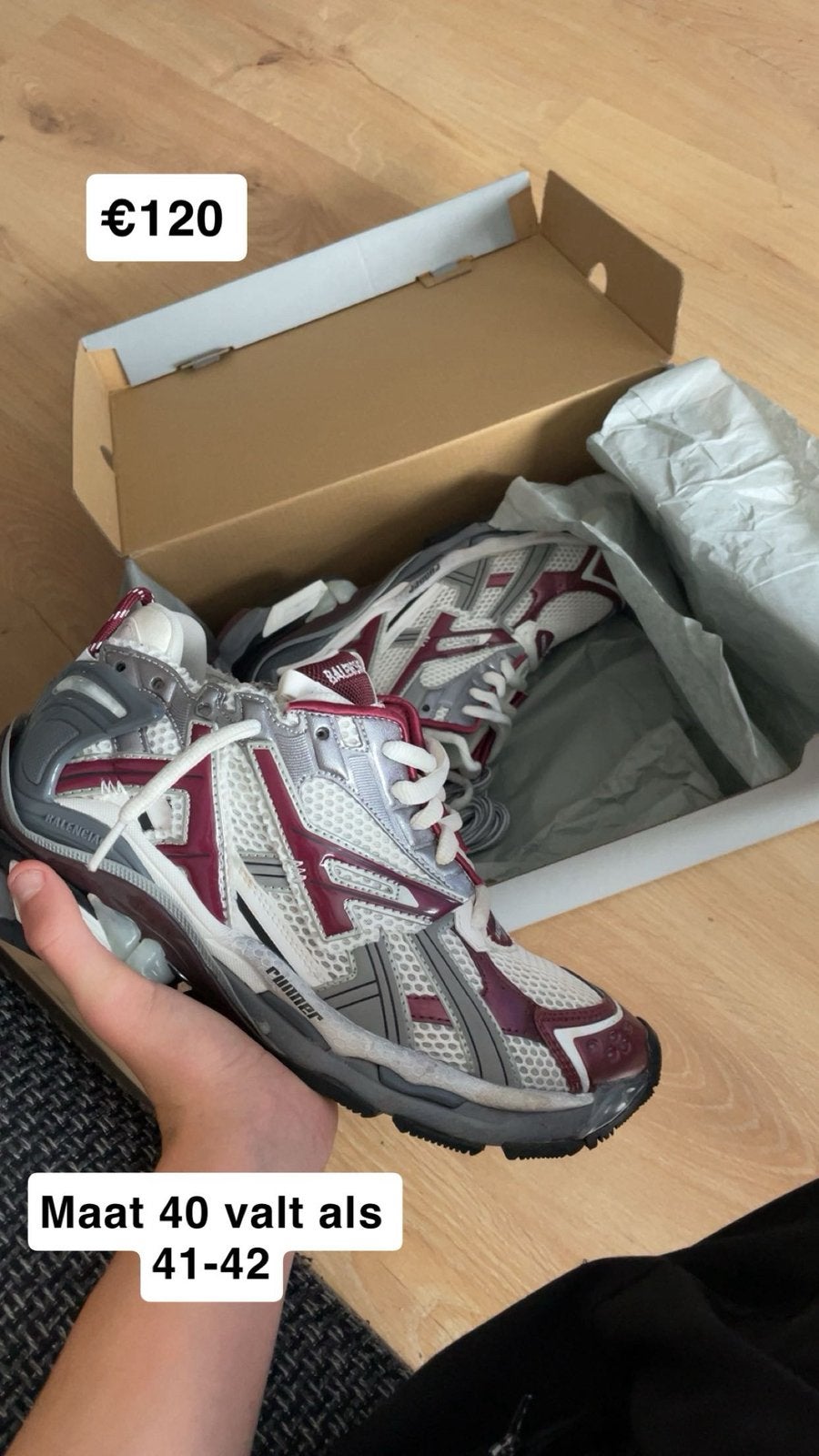 Balenciaga runners, Enlèvement ou Envoi, Comme neuf, Rouge