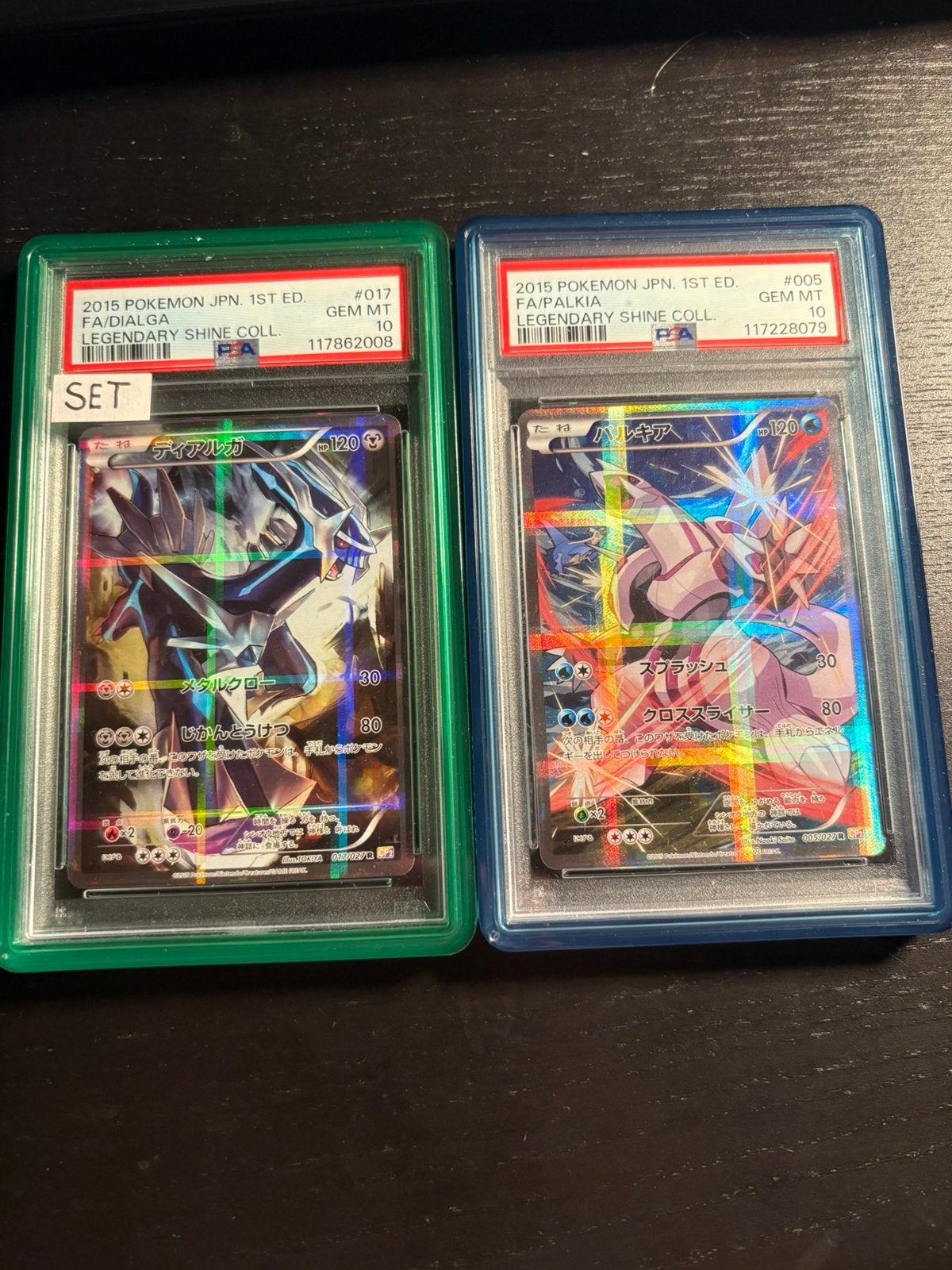 Palkia en Dialga legendary shine collection PSA 10, Ophalen, Nieuw