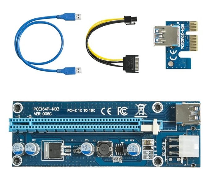 USB 3.0 PCI-E to PCIe PCI 1x to 16x Extender Riser Card, Ophalen of Verzenden, Nieuw, Overige chipsets, Overige typen