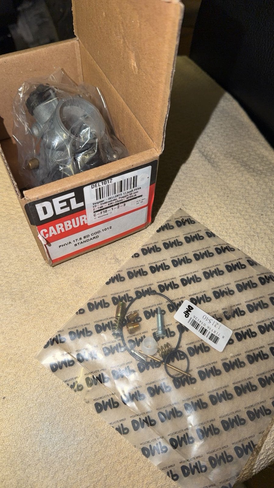 Carburateur Dell'Orto 17,5, Enlèvement, Utilisé