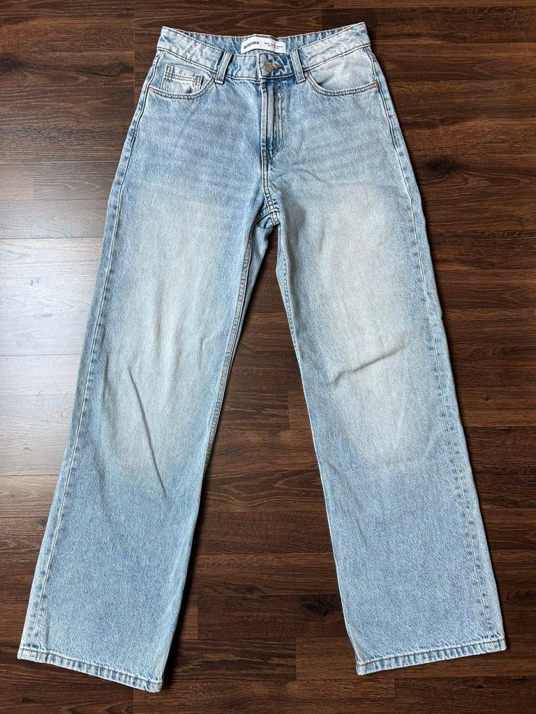 Jeans Bershka, Blauw, Overige jeansmaten, Gedragen, Bershka